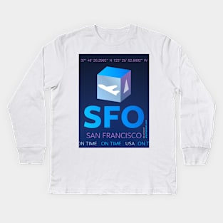 San Francisco airport hub Kids Long Sleeve T-Shirt